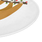 Cute Funny Merry Kerstmis Sloth | FEESTDAGEN Snijplank (Hoek)