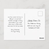 Cute Funny Moose en Snowman in de sneeuw Briefkaart (Achterkant)