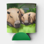 Cute Funny Napping Capybaras door Pond Blikjeskoeler (Voorkant)