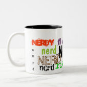 Cute & Funny "Nerd" koffiemok Tweekleurige Koffiemok (Links)