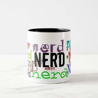 Cute & Funny "Nerd" koffiemok Tweekleurige Koffiemok