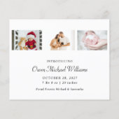 Cute Funny New Baby Photo met kerstkaart (Achterkant)