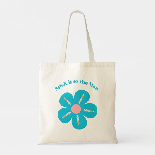Cute Funny Nurse Phlebotomie Flower Spuit Shot Tote Bag (Achterkant)