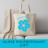 Cute Funny Nurse Phlebotomie Flower Spuit Shot Tote Bag