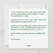 Cute Funny O, hert Rudolph Kerstboom Letter Foto's Feestdagenkaart (Achterkant)