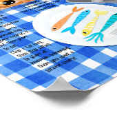 Cute Funny Oranje Cat Breakfast Recipe Poster (Hoek)