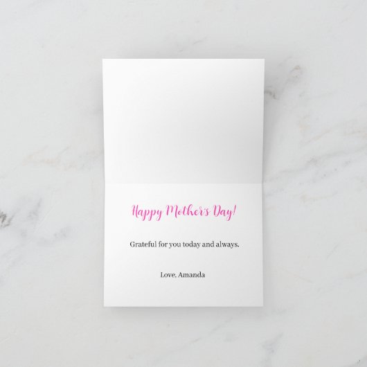 Cute Funny Otter Easy Custom Message Mother's day Kaart (Binnen)