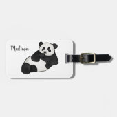 Cute Funny Panda | Dierdieren Bagagelabel (Voorkant horizontaal)