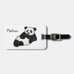 Cute Funny Panda Dierdieren Bagagelabel