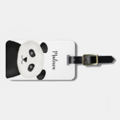 Cute Funny Panda Face | Dierdieren Bagagelabel (Voorkant horizontaal)