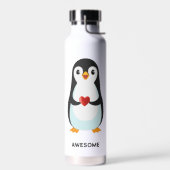 Cute Funny Penguin Cartoon Waterfles (Links)