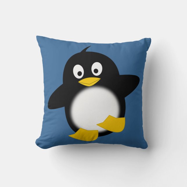 Cute Funny Penguin Pillow Kussen (Voorkant)