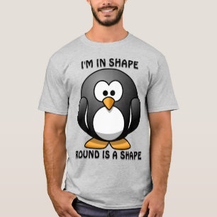 Cute Funny Penguin Round is een vorm die een vorm  T-shirt