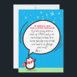 Cute Funny Penguin Wiskunde Problem Birthday Kaart<br><div class="desc">Het kan soms moeilijk zijn om 't te doen.. Geen zorgen... laat deze griezelige pinguïn iemand die je op hun verjaardag liefhebt een glimlach geven. Met een gekke - om het even welk probleem van de wiskunde dat op de waanzin wijst die Midden-leeftijd bepaalt. Omvat ruimte voor uw persoonlijke groet...</div>