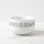 Cute Funny PersonalIce Cream Bowl Soepkom<br><div class="desc">Voor de persoon die van hun ijs (of andere traktatie) houdt,  een grote gepersonaliseerde kom met een coole overzichttypografie met hun naam.</div>