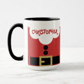 Cute Funny Personalized Name Christmas Kids Santa  Mok (Links)