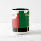 Cute Funny Personalized Name Christmas Kids Santa  Mok (Midden)