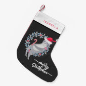 Cute Funny Personalized Sloth Holiday Kleine Kerstsok (Voorkant (Hangend))