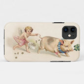 Cute Funny  Pig en Angel die samen lopen Case-Mate iPhone Case (Achterkant (horizontaal))