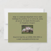 Cute Funny Piglets Birthday Party Kaart (Achterkant)