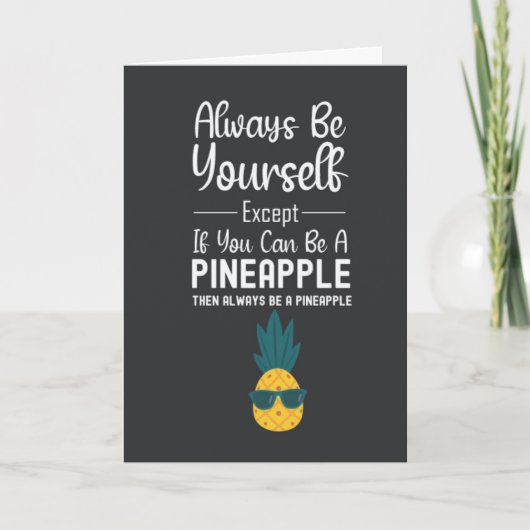 Cute Funny Pineapple Cards Humor Fruit Food Kaart (Voorkant)