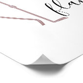 Cute Funny Pink Flamingo Volledig ontvlambaar Poster (Hoek)