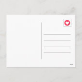 Cute Funny Pink is gewoon een kip in Valentijnsdag Feestdagenkaart (Achterkant)