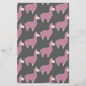 Cute Funny Pink Llama Baby shower Bingo Flyer (Achterkant)