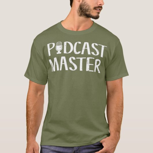 Cute Funny Podcast Master Podcasting T-shirt (Voorkant)