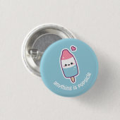 Cute Funny Popsicle Ronde Button 3,2 Cm (Voorkant /achterkant)