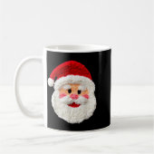 Cute Funny Preppy Faux Yarn Santa Claus Face Merry Koffiemok (Links)