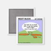 Cute Funny Proud Mom & Child Caterpillar Cartoon Magneet (Voorkant / Achterkant)