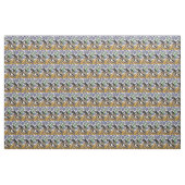 Cute Funny Puffin Birds Abstract Stof (Yard (91,4 cm))