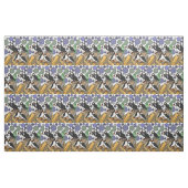 Cute Funny Puffin Birds Abstract Stof (Fat Quarter)
