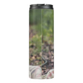 Cute & Funny Pug aangepaste teksttumbler Thermosbeker (Achterkant)