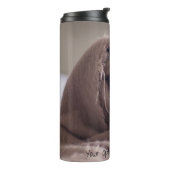 Cute & Funny Pug aangepaste teksttumbler Thermosbeker (Gedraaid links)