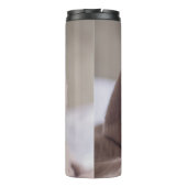 Cute & Funny Pug aangepaste teksttumbler Thermosbeker (Achterkant)