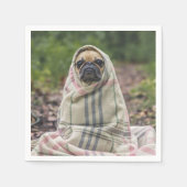 Cute & Funny Pug Dog paper inapkins Servetten (Voorkant)