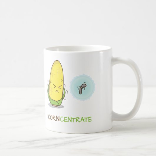 Cute Funny Punny Corn Concentrate Koffiemok (Rechts)