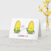 Cute Funny Punny Corn Confide Best Friend Kaart (Gele Bloem)
