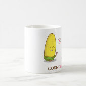 Cute Funny Punny Corn Love Confession Koffiemok (Center)