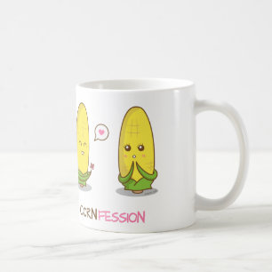 Cute Funny Punny Corn Love Confession Koffiemok