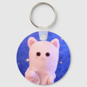 Cute Funny Quote | Foto Proud Plushie Hooman Sleutelhanger (Achterkant)