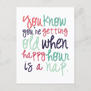 Cute Funny Quote Gezegde die Oude Humor krijgt Briefkaart