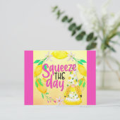 Cute Funny Quote Gnome Lemons Briefkaart (Staand voorkant)