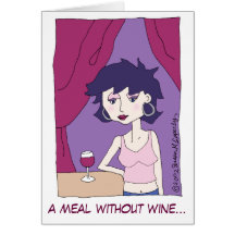 Cute Funny Red Wine Vino Cartoon Girl