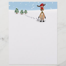 Cute Funny Reindeer Kerstboom - Letterhead