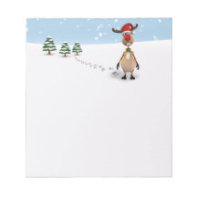 Cute Funny Reindeer Kerstboom - Notitieblok