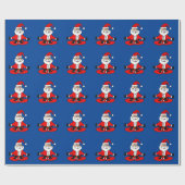 Cute Funny Santa Claus doet Yoga Kerstmis Cadeaupapier (Vlak)