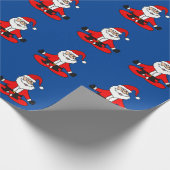 Cute Funny Santa Claus doet Yoga Kerstmis Cadeaupapier (Hoek)